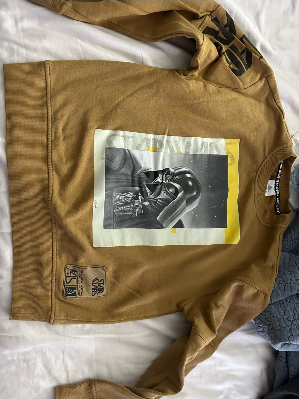 Star Wars Tan Graphic Sweatshirt with Darth Vader